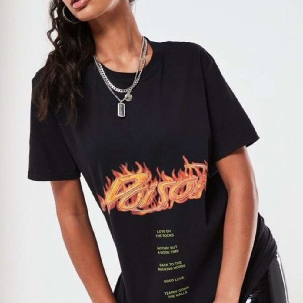 Black Poison Graphic Oversized T-shirt
